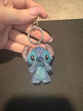Rhinestone Stitch Character Keychain
